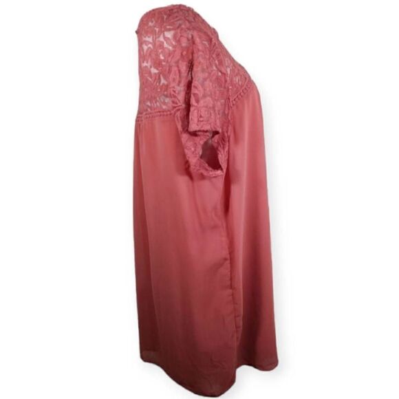 A.U.W. ROSE/PINK SHIFT DRESS SZ.2X EUC - Picture 4 of 8